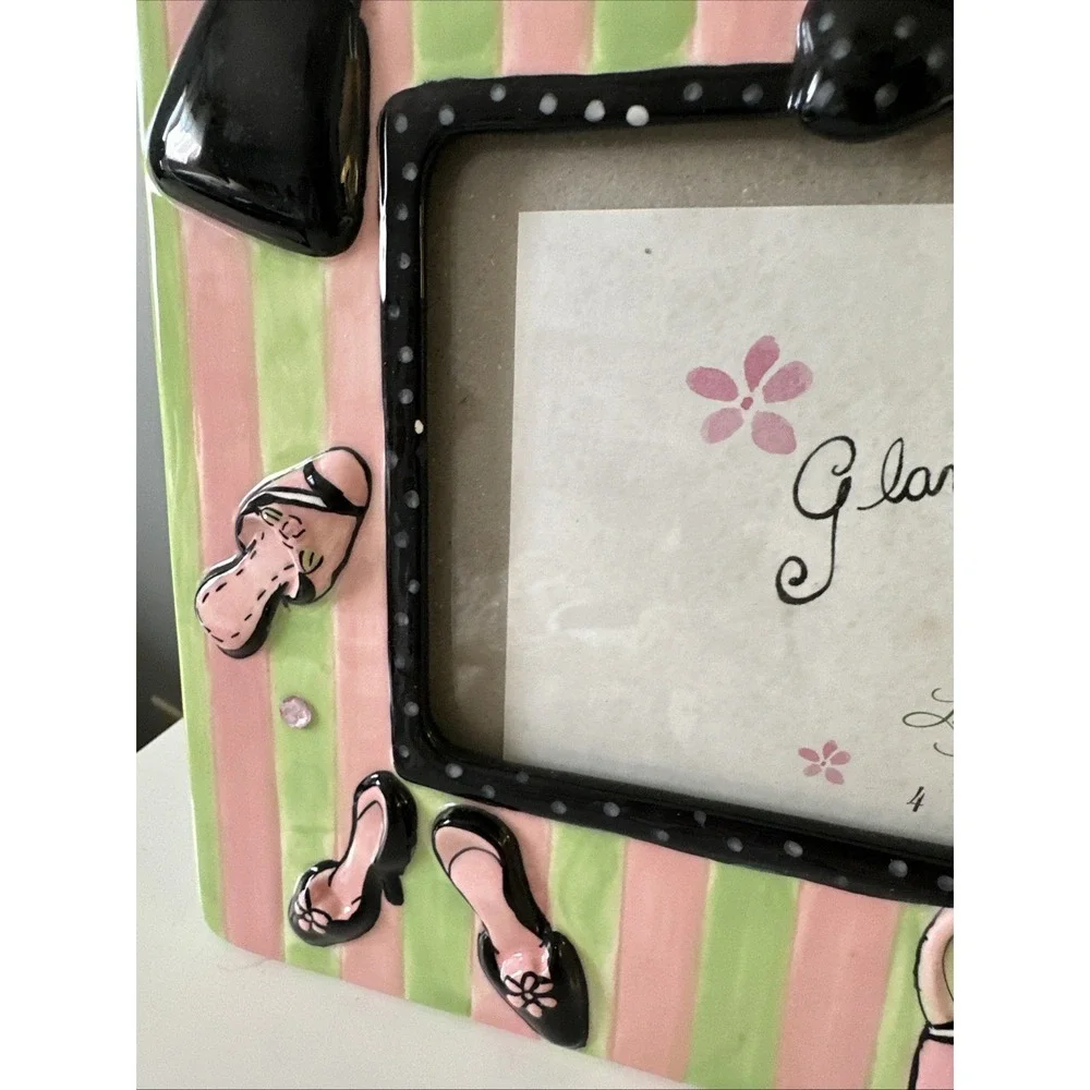 Vintage Glamour Girl Ceramic Photo Frame Suits 4 1/4